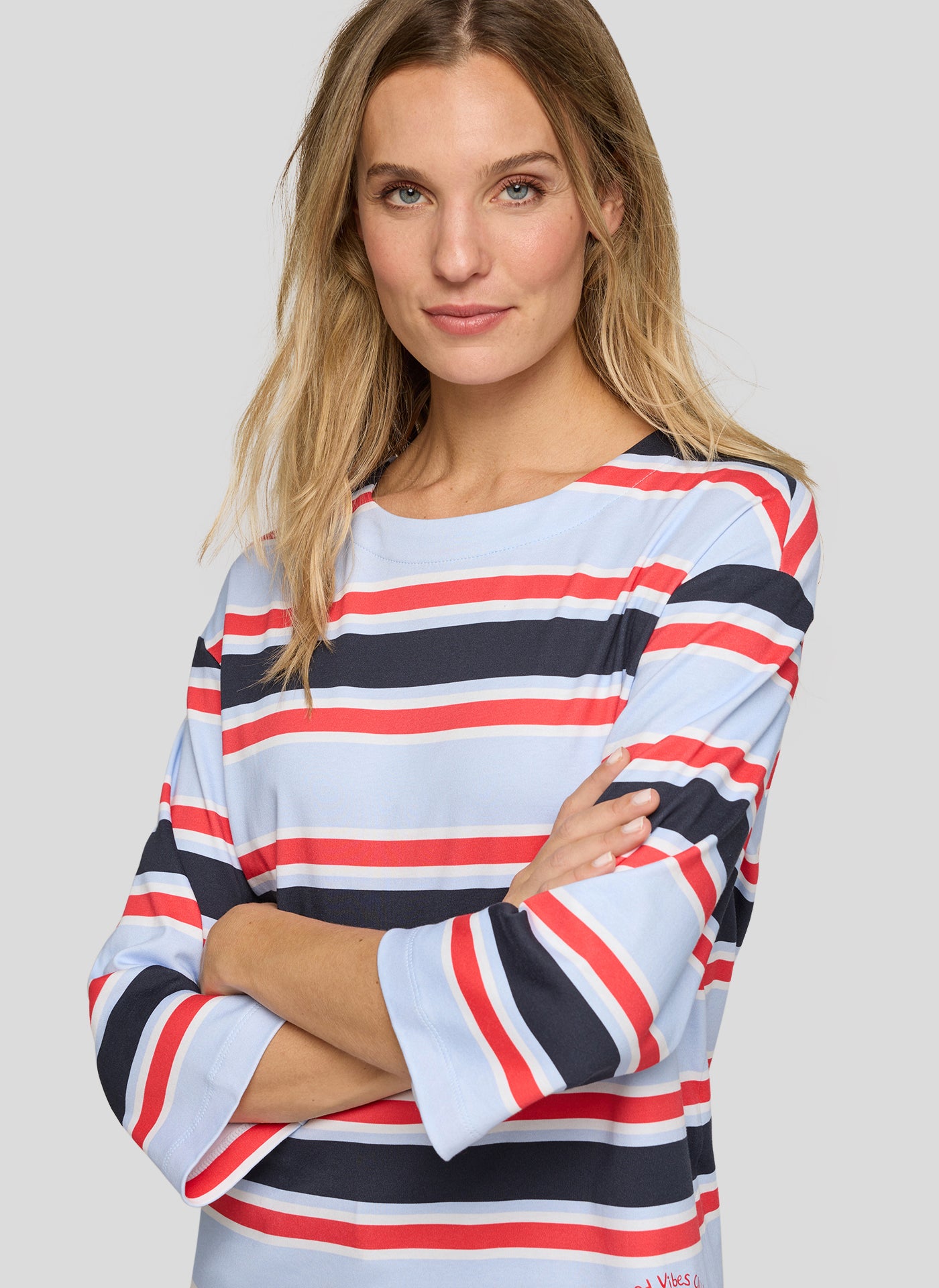 RABE - Striped Nautical 3/4 Sleeve Tee