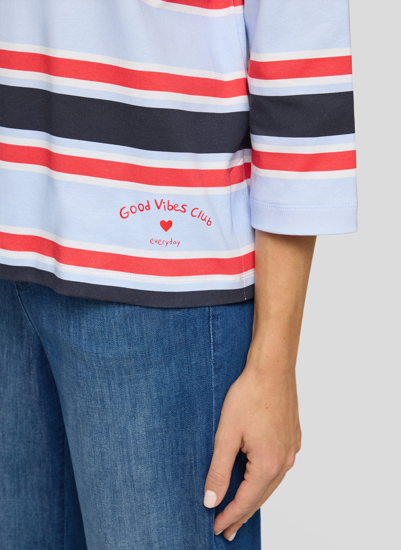RABE - Striped Nautical 3/4 Sleeve Tee