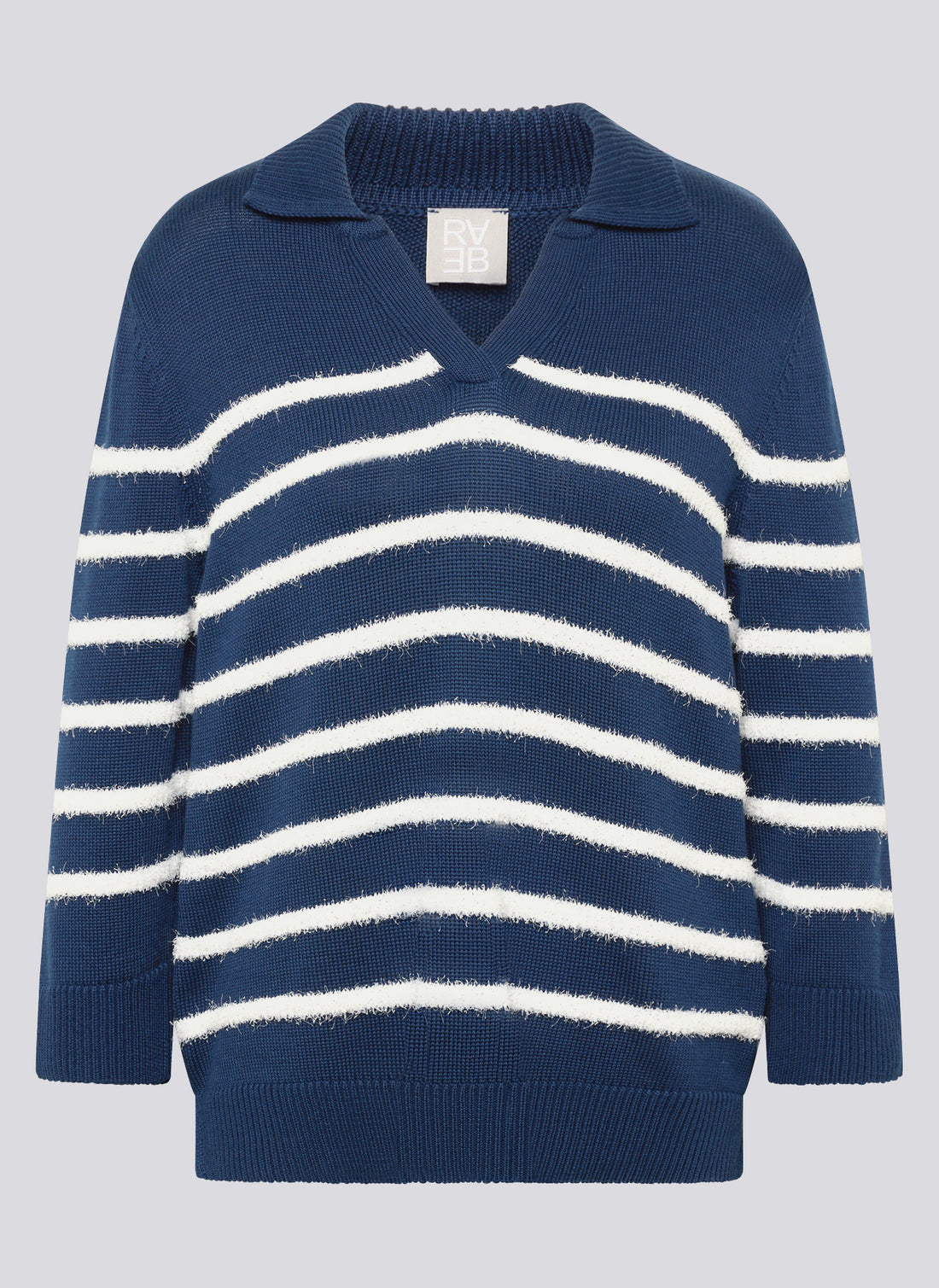 Rabe- Navy and White Collar Knit