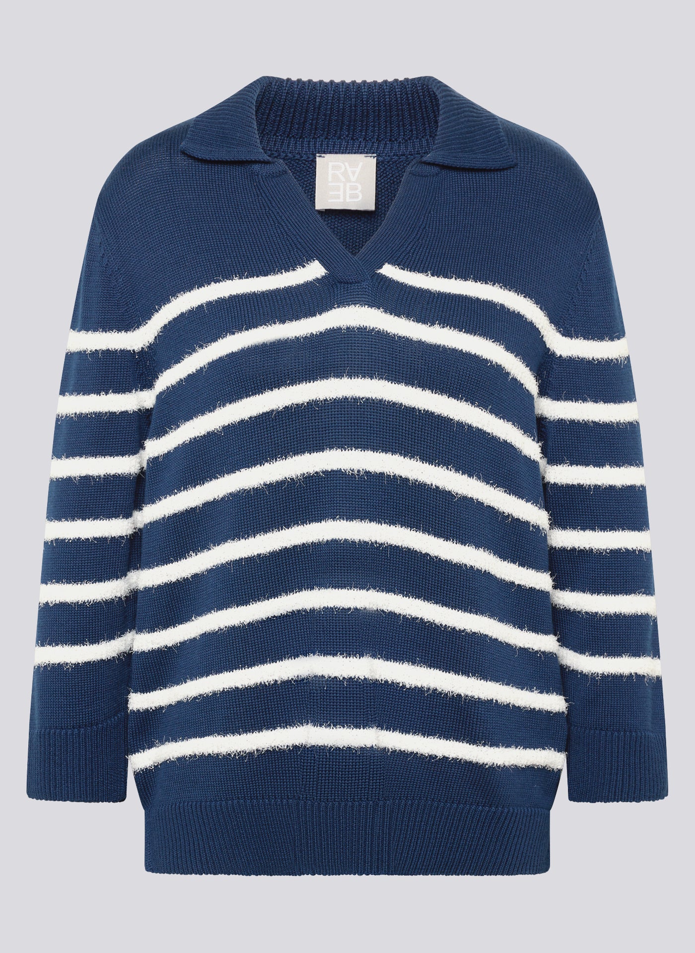 Rabe- Navy and White Collar Knit