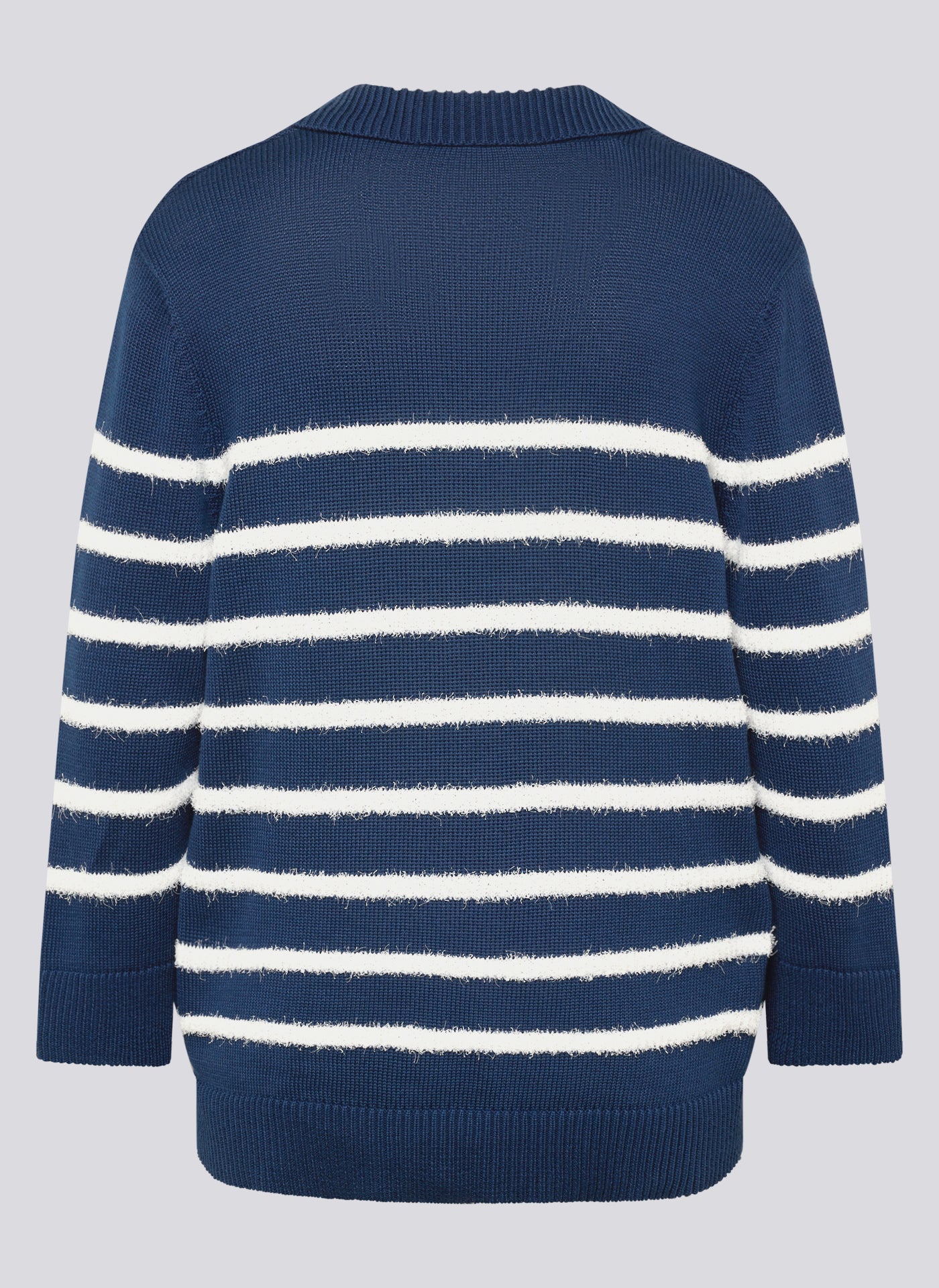 Rabe- Navy and White Collar Knit