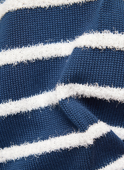 Rabe- Navy and White Collar Knit