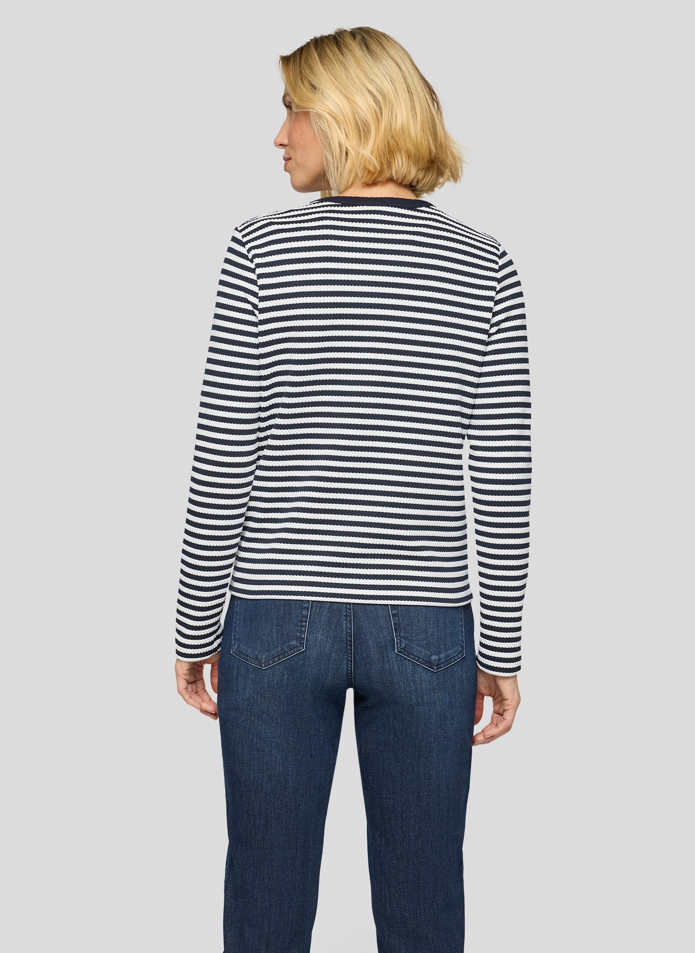 Rabe-Navy and White Stripe Jacket