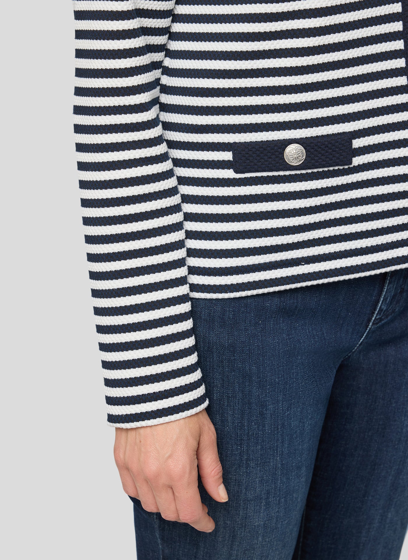Rabe-Navy and White Stripe Jacket