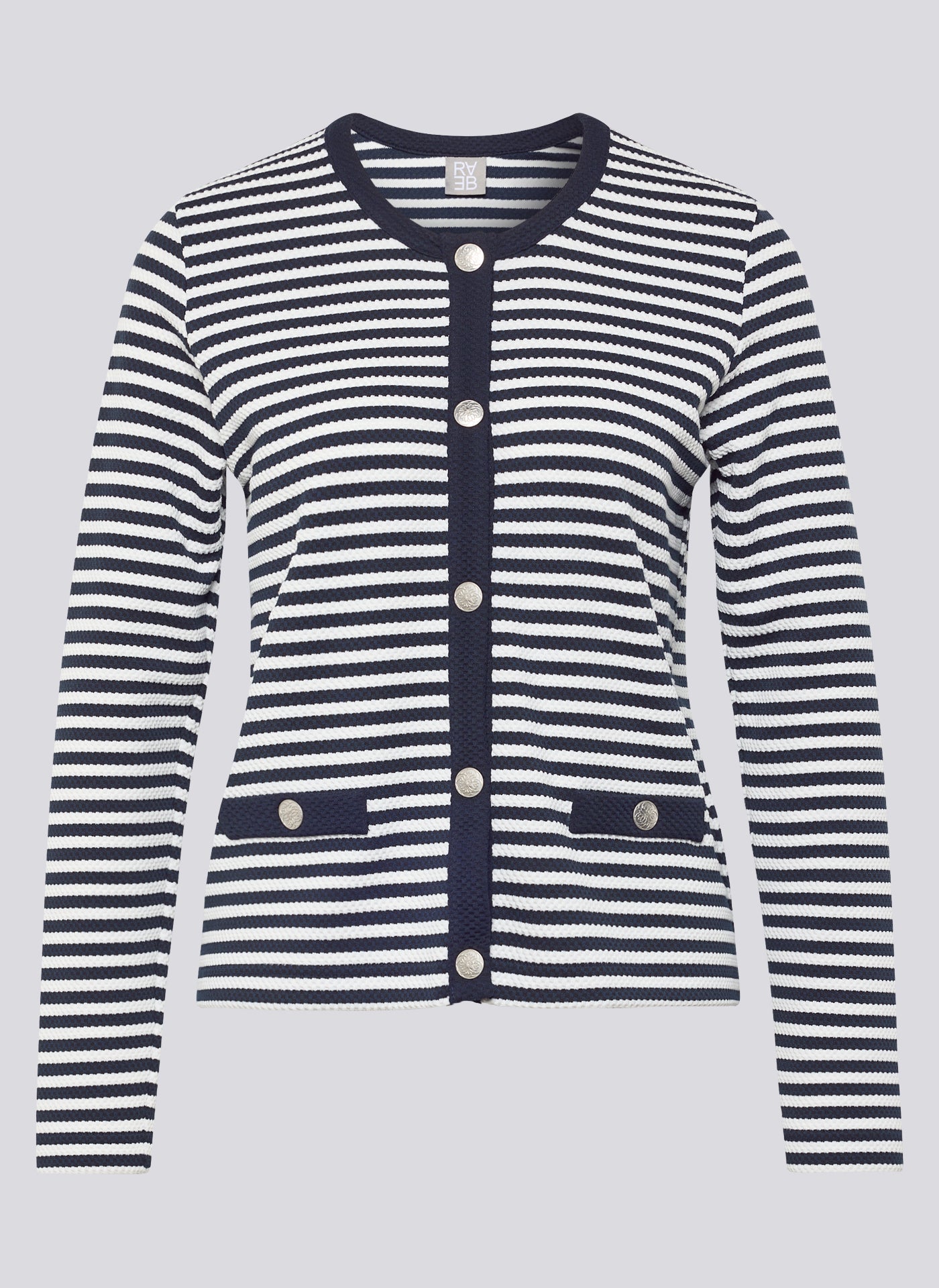 Rabe-Navy and White Stripe Jacket