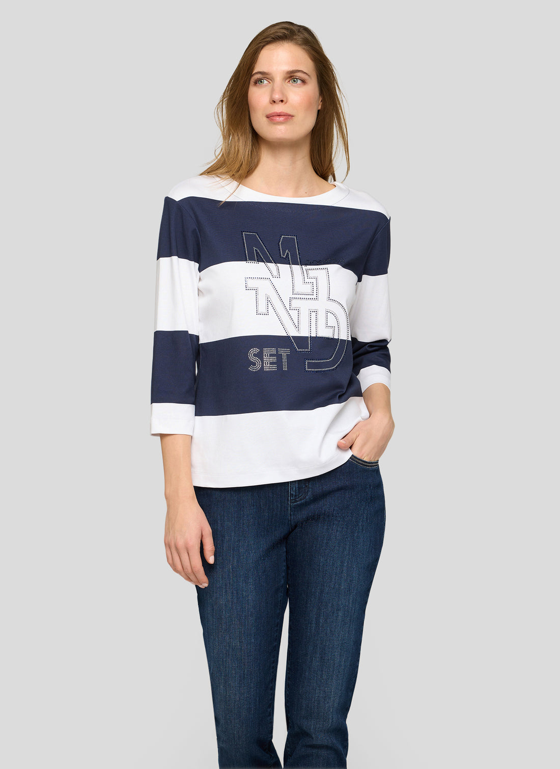 Rabe- Navy and White Crystal Jumper