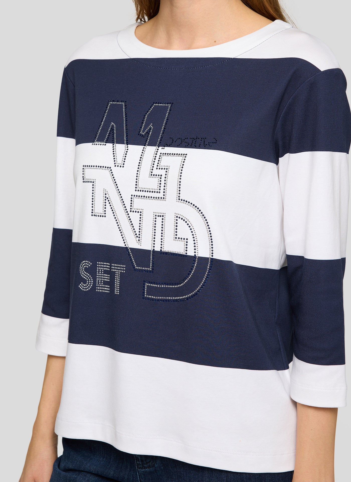 Rabe- Navy and White Crystal Jumper