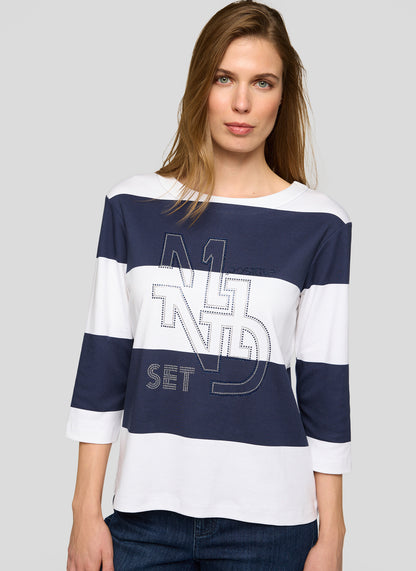 Rabe- Navy and White Crystal Jumper
