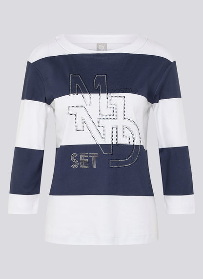 Rabe- Navy and White Crystal Jumper