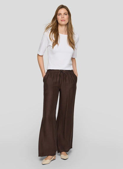 Rabe- Pull On Wide Leg Chocolate Pant