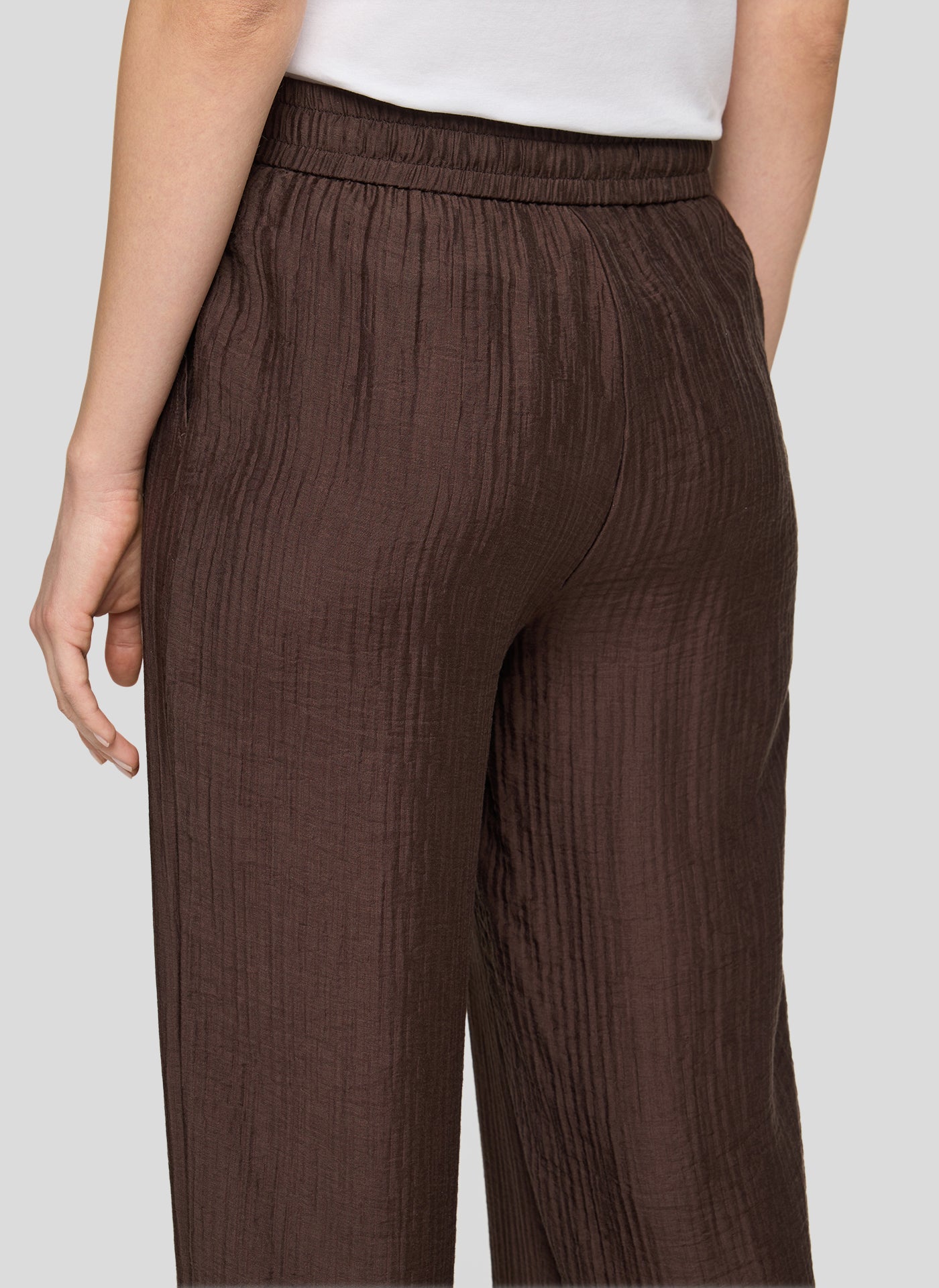 Rabe- Pull On Wide Leg Chocolate Pant