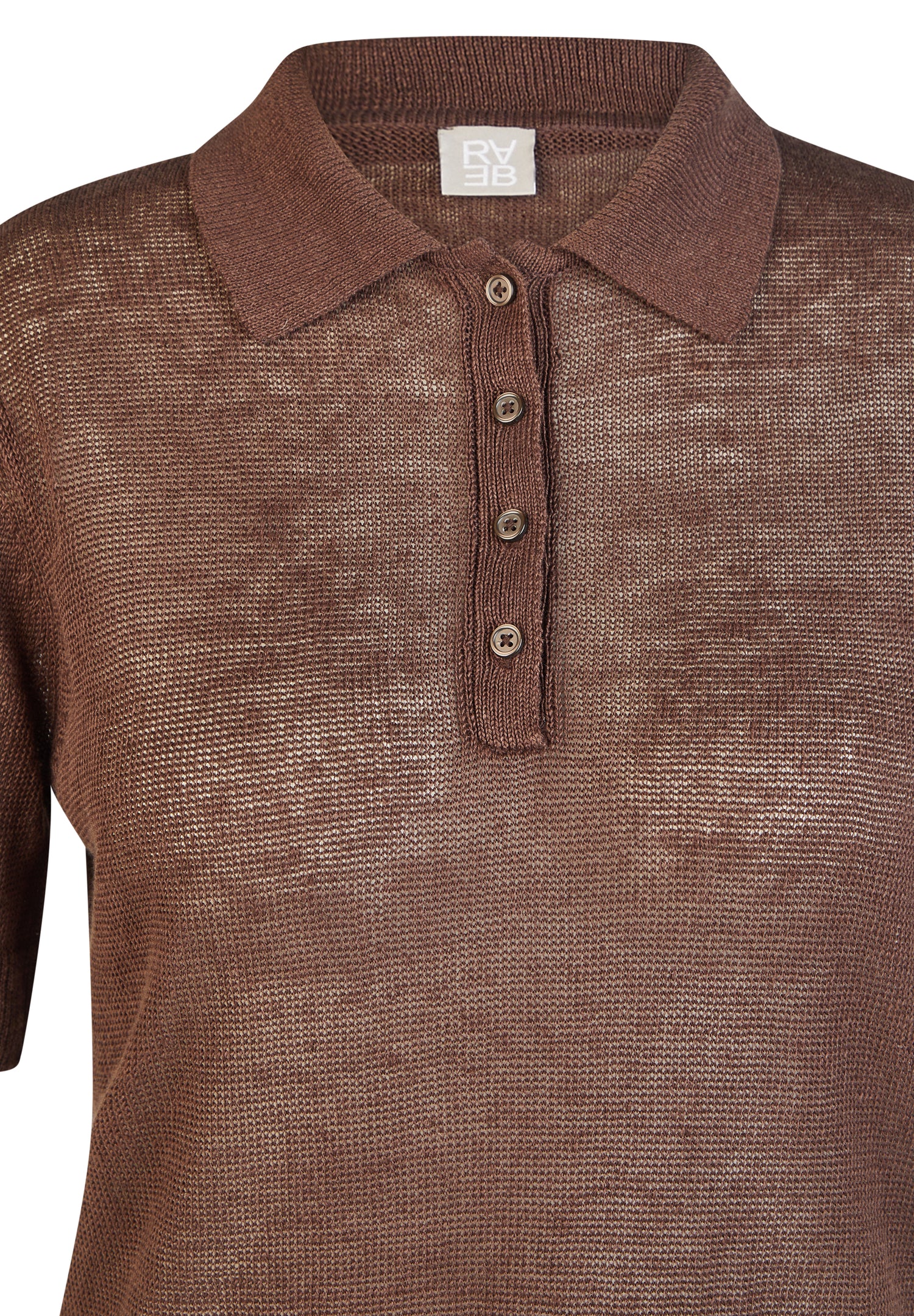 Rabe- Chocolate Linen Knit Polo