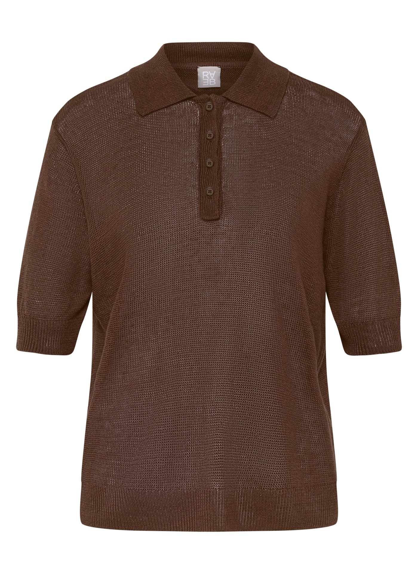 Rabe- Chocolate Linen Knit Polo