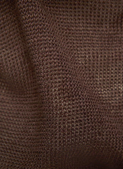 Rabe- Chocolate Linen Knit Polo