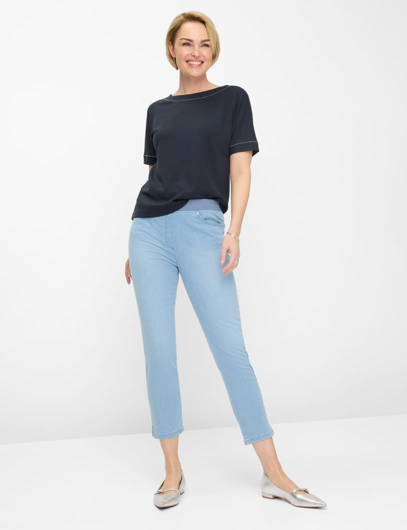 Brax Raphaela Pamina Deco 7/8 Length - Light Denim