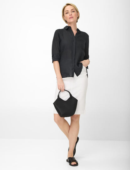Brax Raphaela-  Pamina Skirt - White Denim