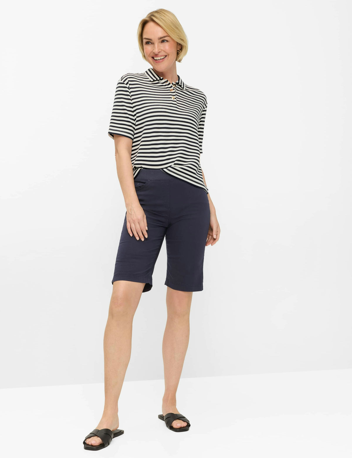 BRAX Pamina Bermuda Shorts - Navy Blue
