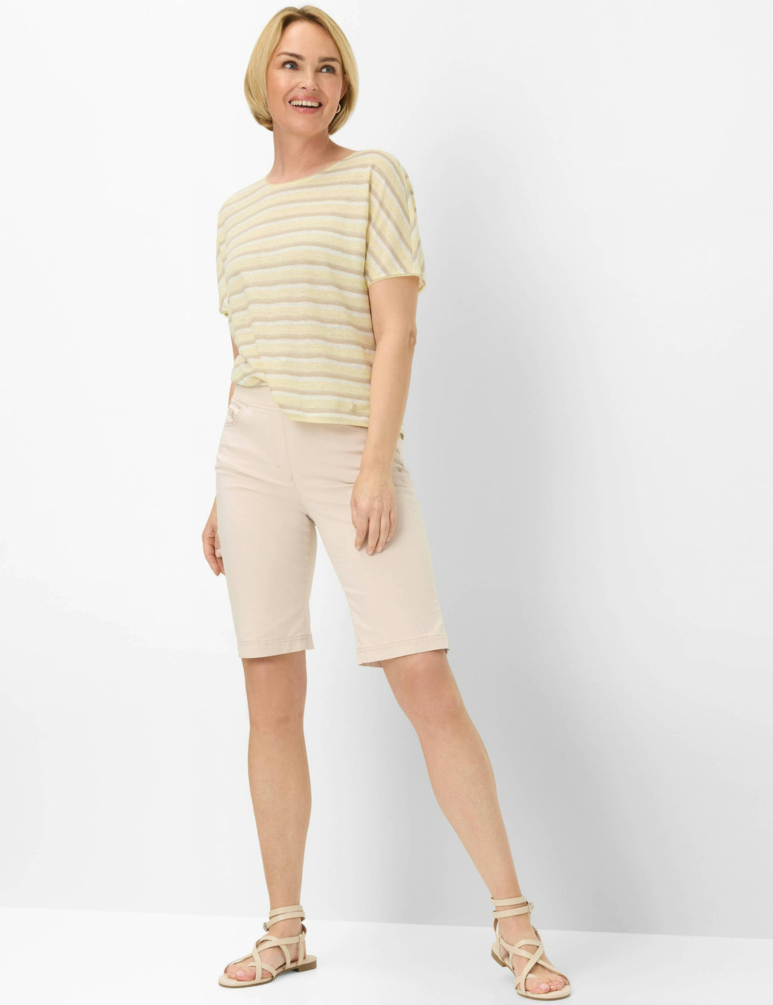 BRAX Pamina Bermuda Shorts - Light Beige