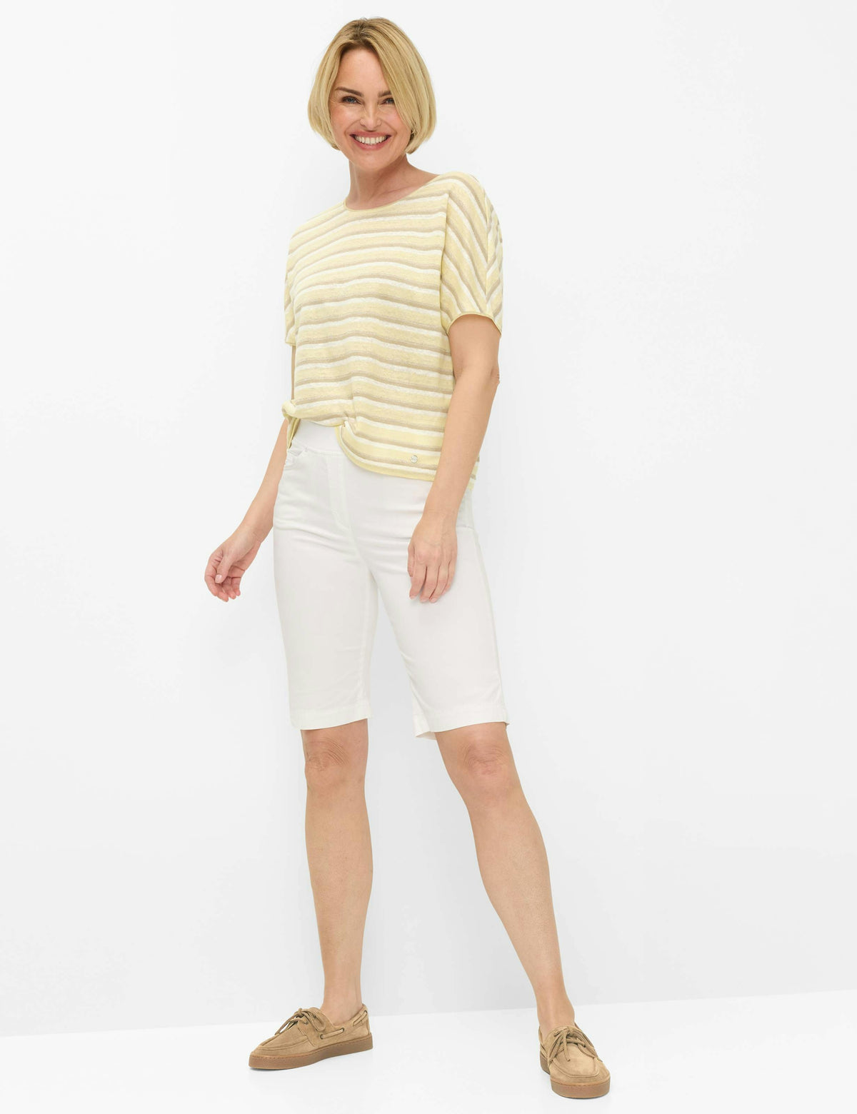 BRAX Pamina Bermuda Shorts - White