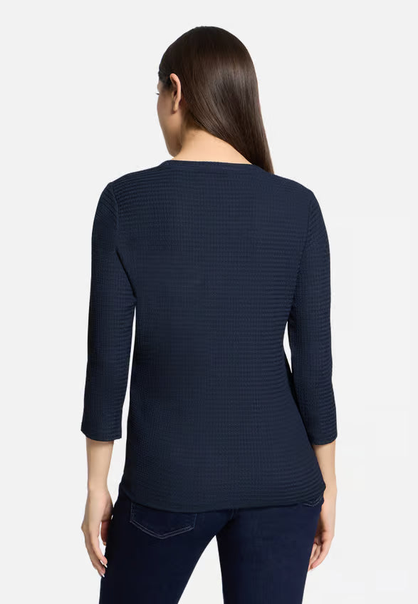 Betty Barclay- Navy Texture Top