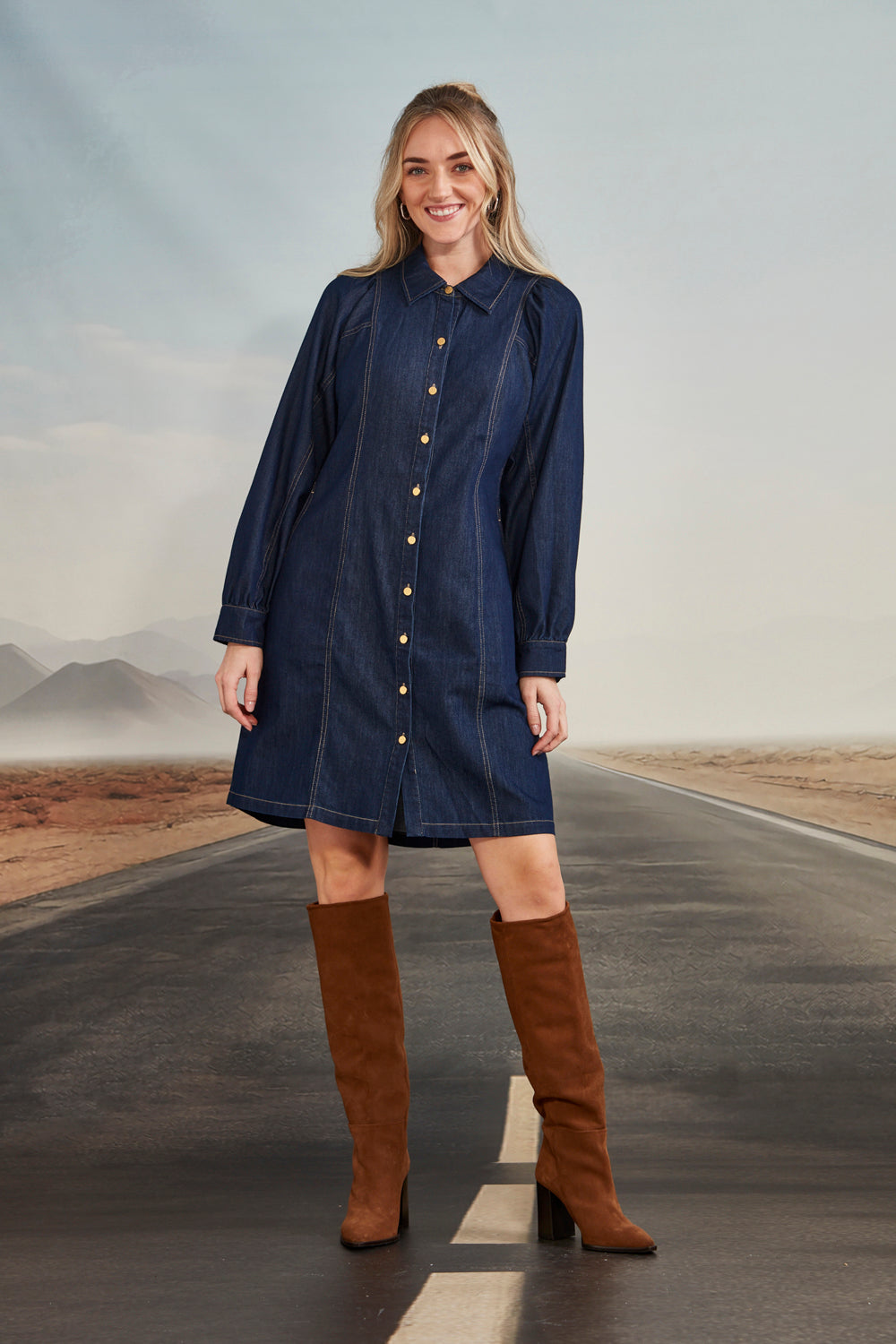 Verge - Stevie Dress Dark Denim