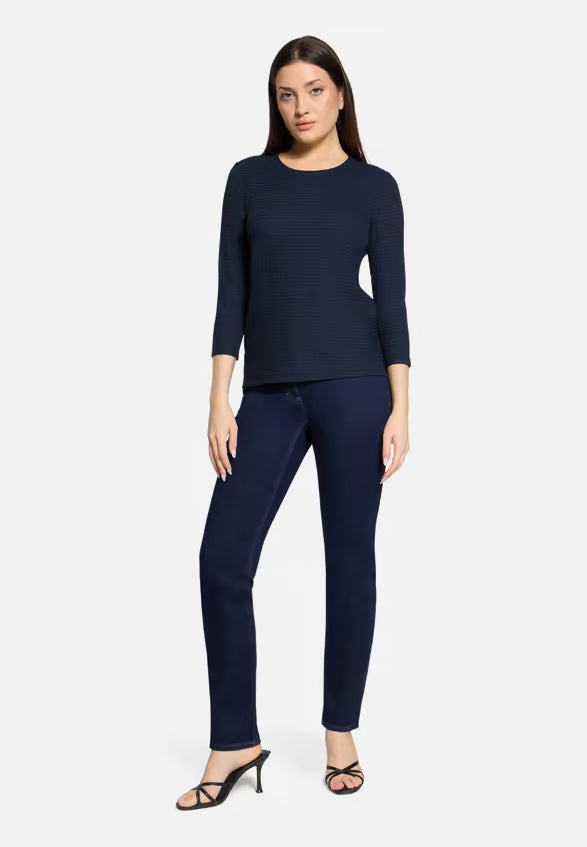 Betty Barclay- Navy Texture Top
