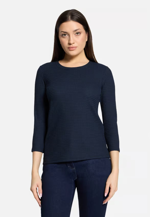 Betty Barclay- Navy Texture Top