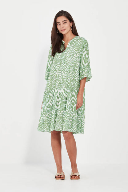 Verge - Vale Dress Green Print