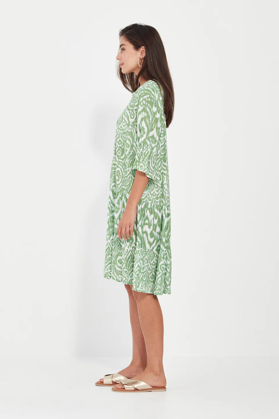 Verge - Vale Dress Green Print