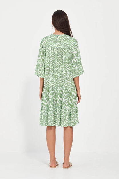 Verge - Vale Dress Green Print