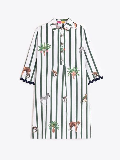 Vilagallo Green Stripes Dress