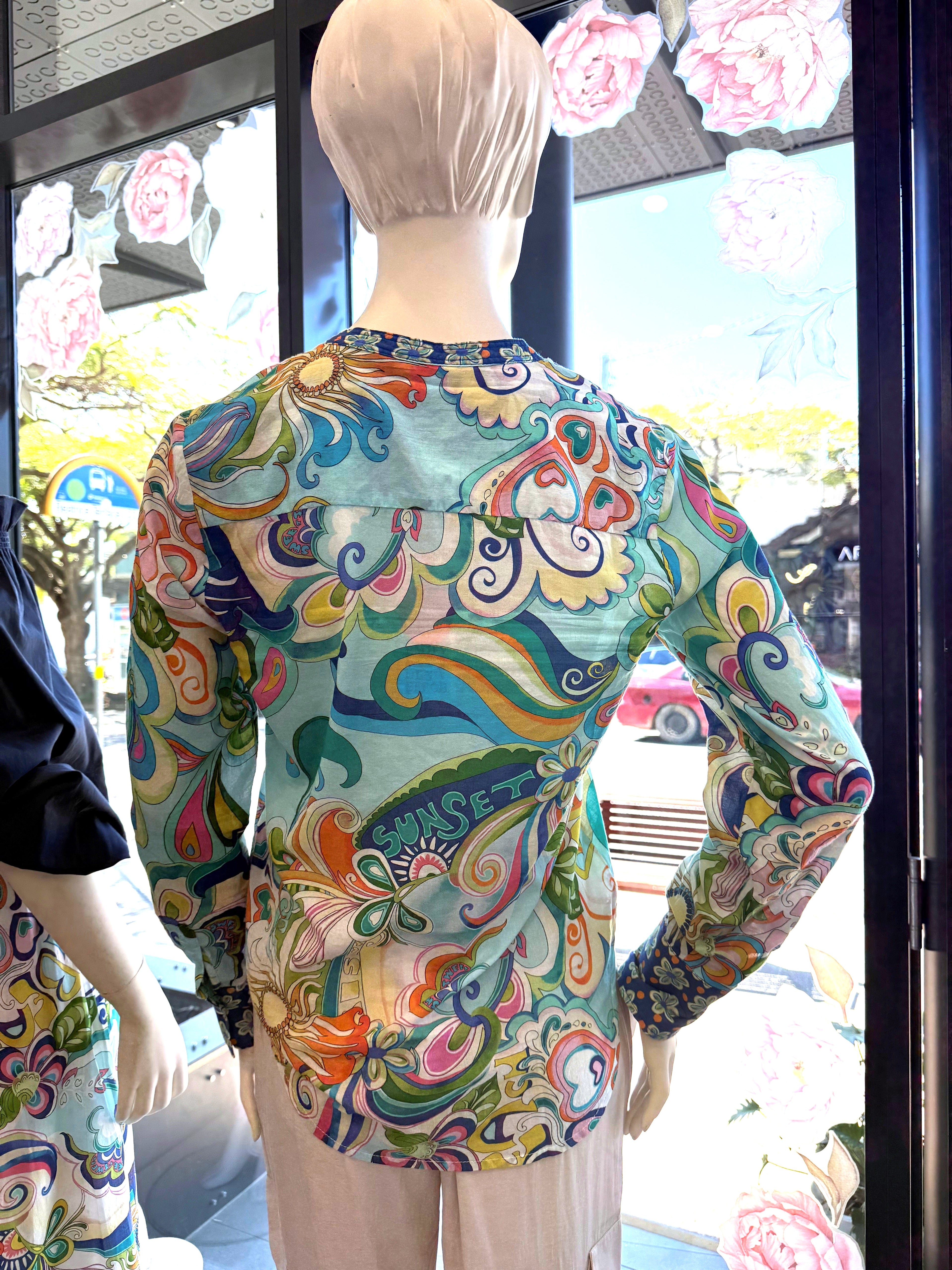 Emily Van Den Bergh -Swirl Long Sleeve Blouse