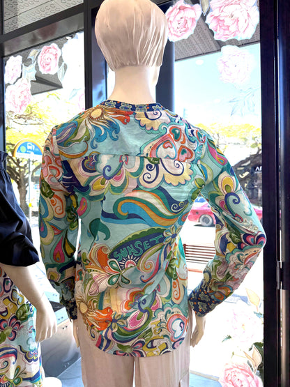 Emily Van Den Bergh -Swirl Long Sleeve Blouse