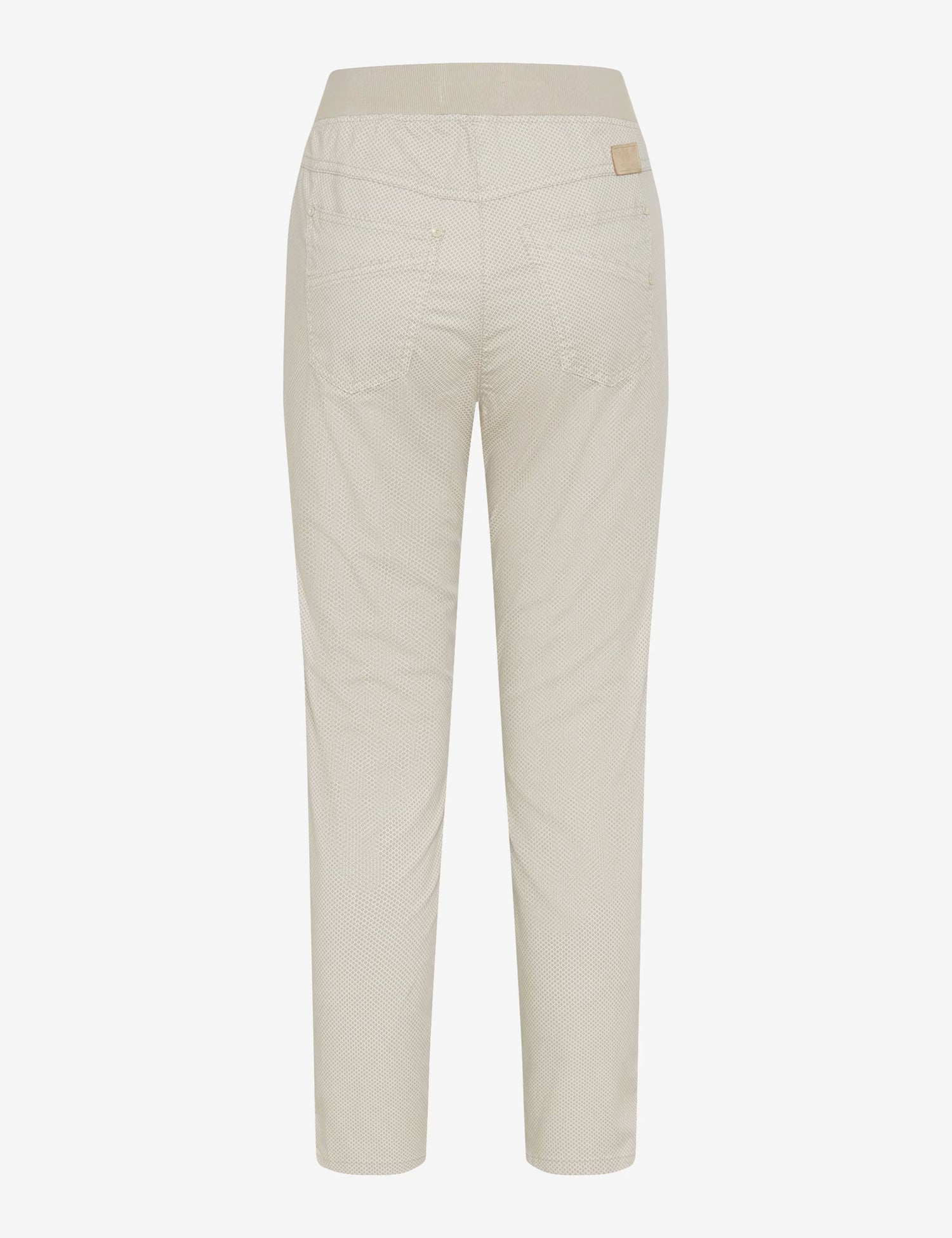 Brax Raphaela Pamina 6/8 Length- Beige and White Print
