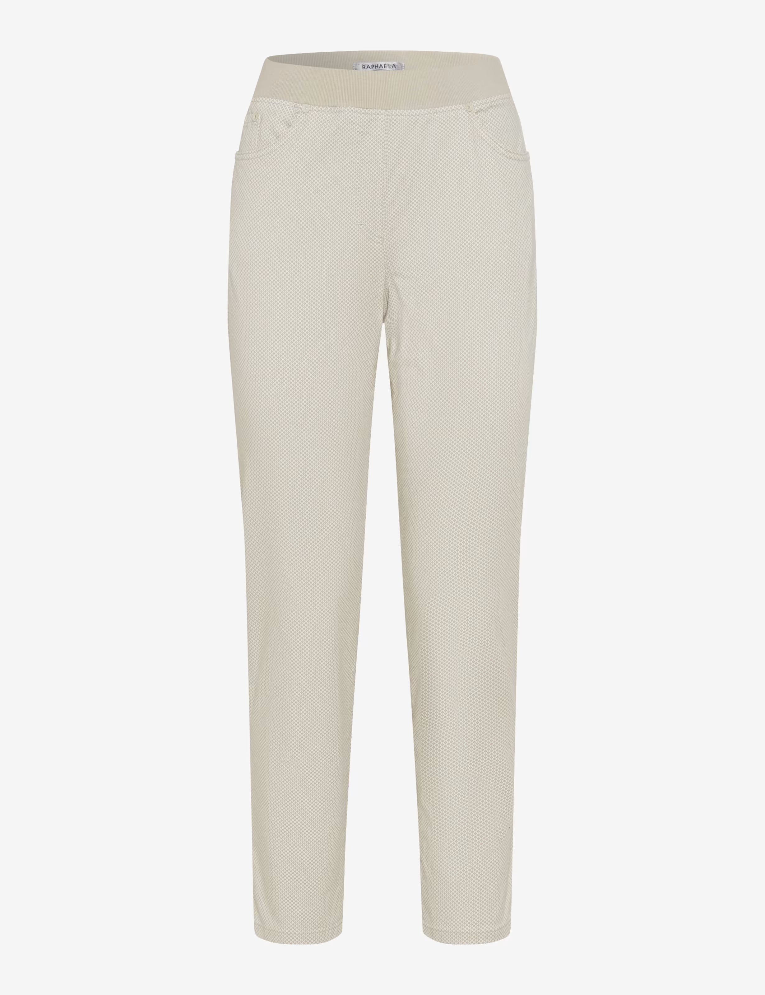 Brax Raphaela Pamina 6/8 Length- Beige and White Print