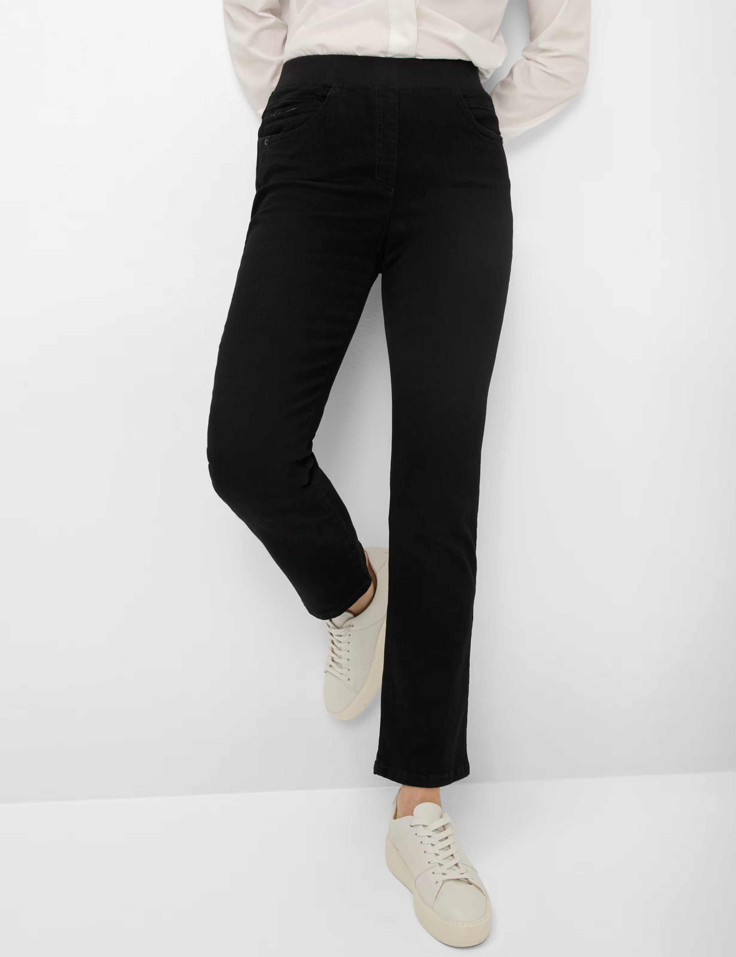 Brax - Pamina Pull On Pant - Black Denim