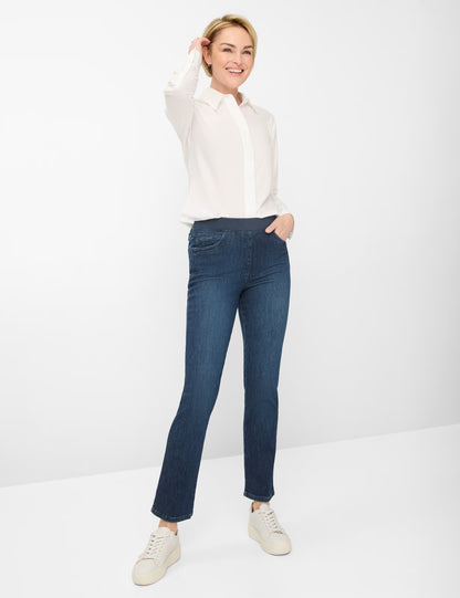 Brax - Pamina Pull on Pant - Blue Denim
