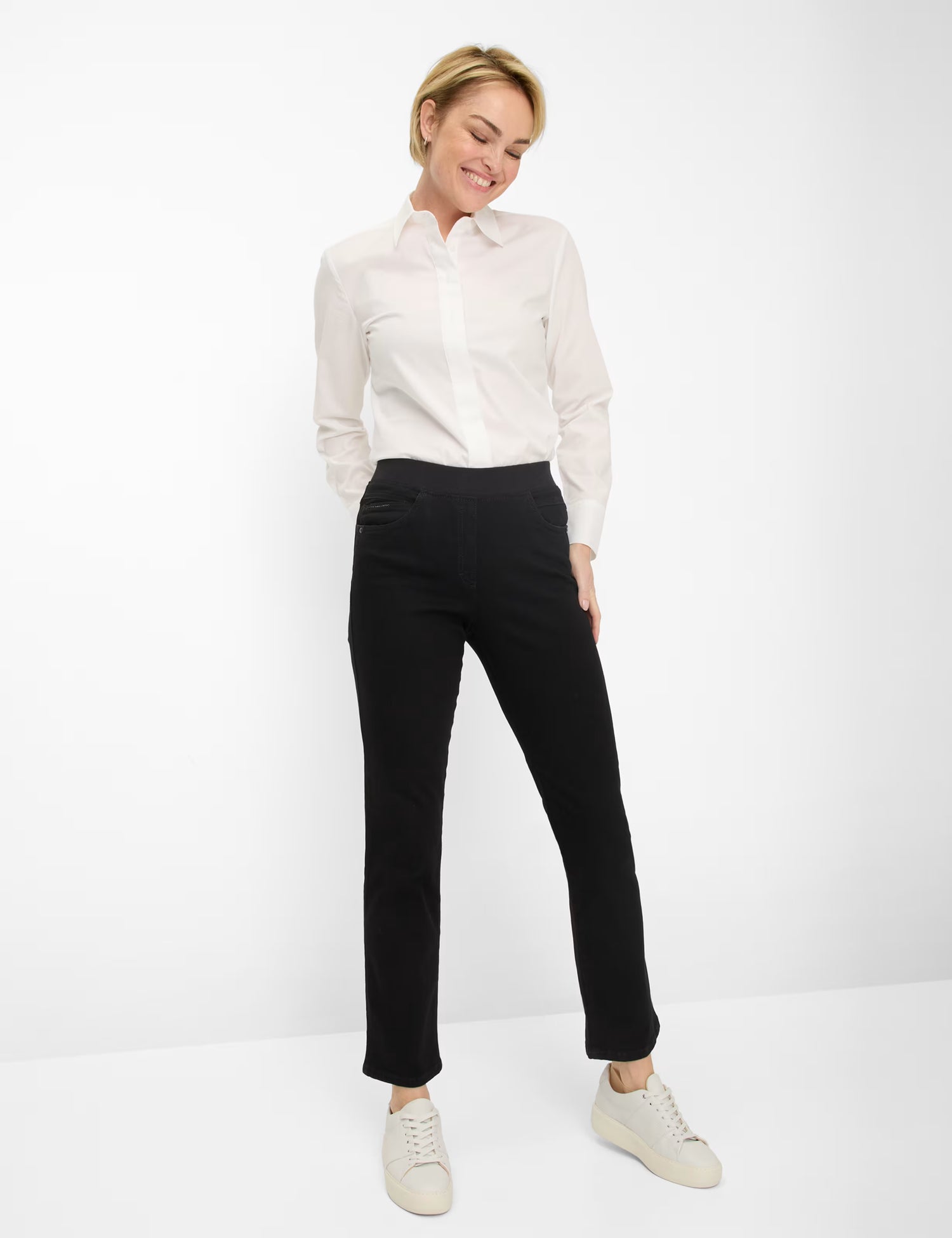 Brax - Pamina Pull On Pant - Black Denim
