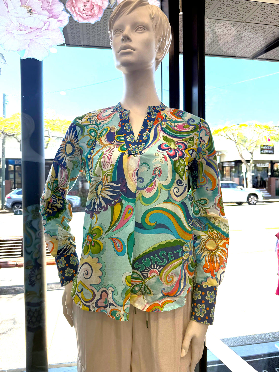 Emily Van Den Bergh -Swirl Long Sleeve Blouse