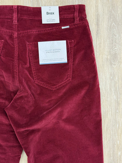 Brax - Mary Velvet Pant- Winter Red