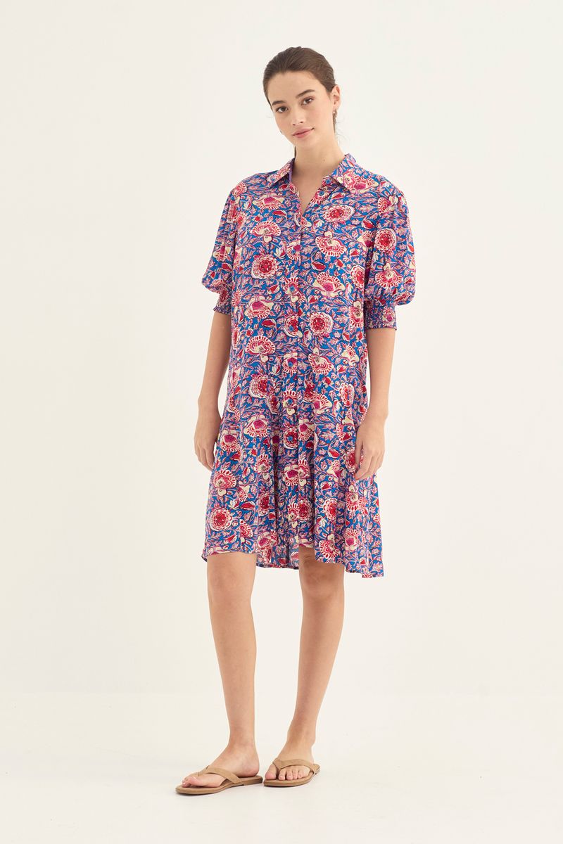 Verge- Stella Print Shirt Dress