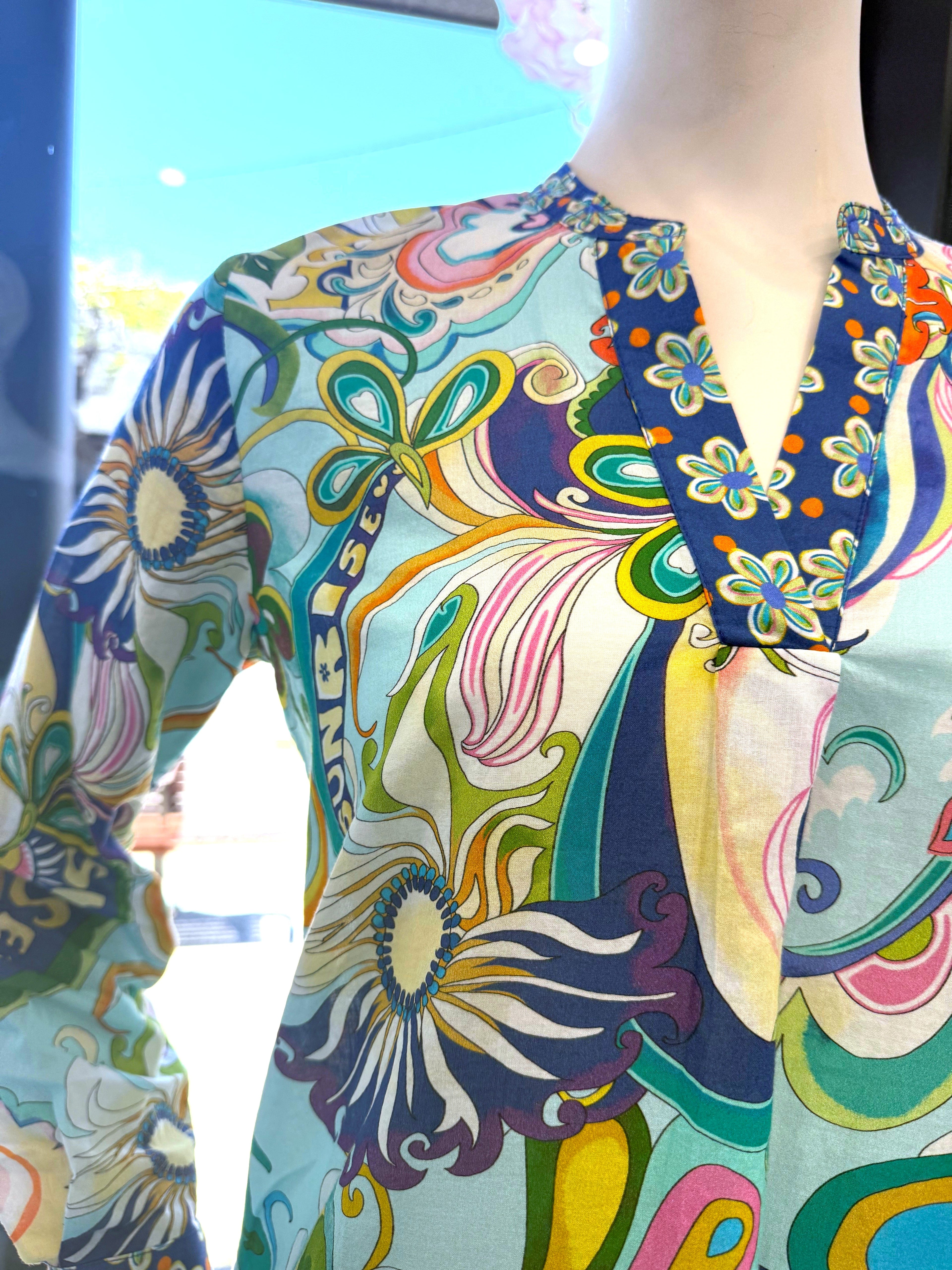 Emily Van Den Bergh -Swirl Long Sleeve Blouse
