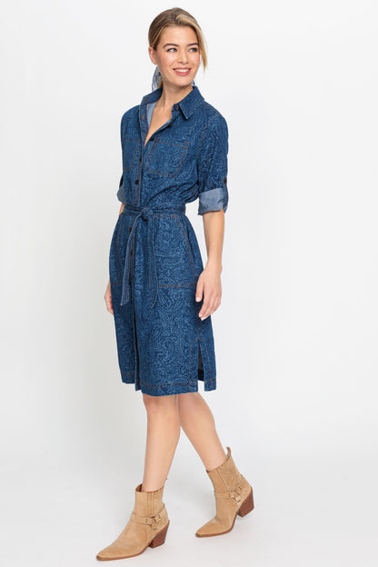 Olsen- Denim Shirt Dress