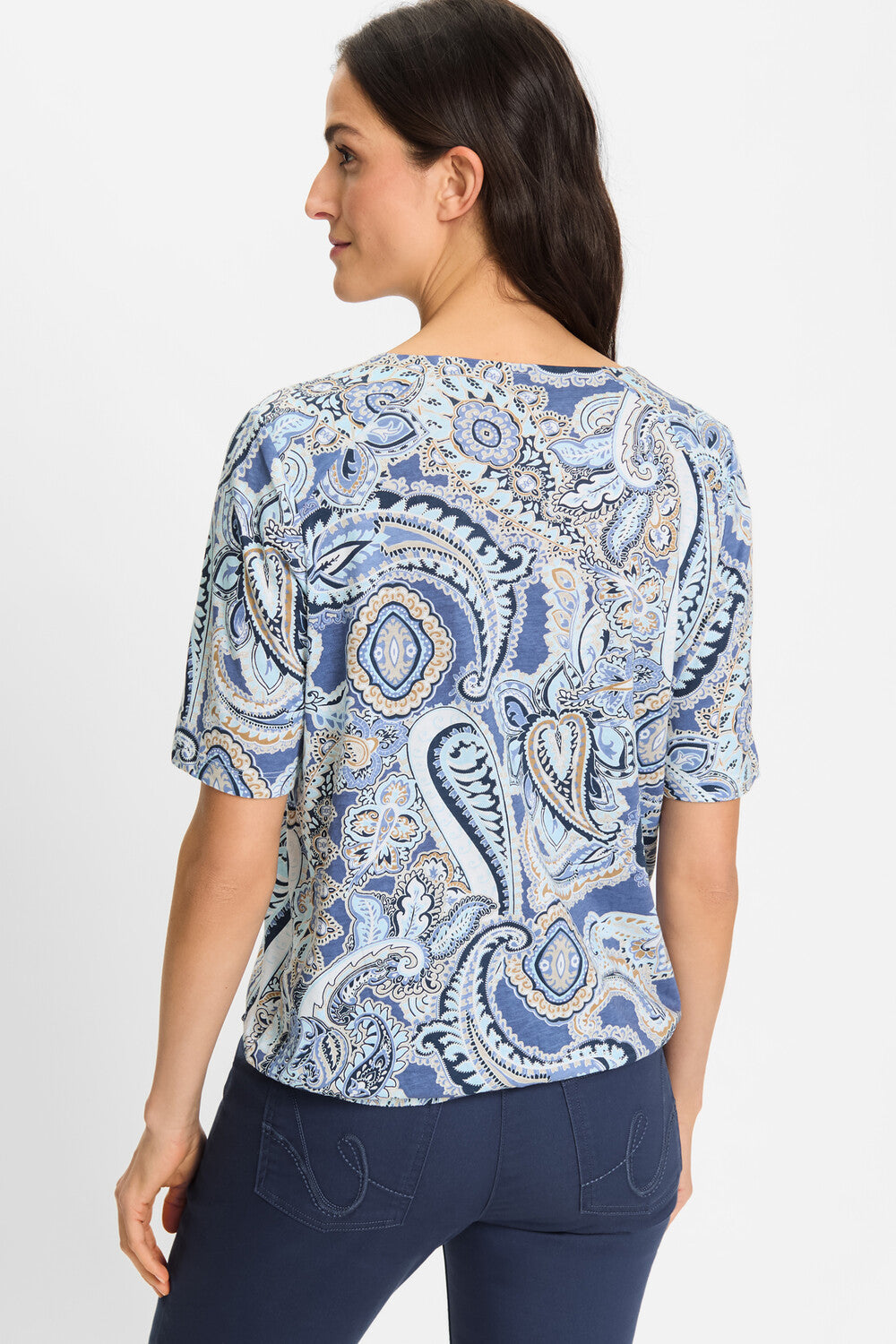 Olsen - Shirt with all-over paisley print