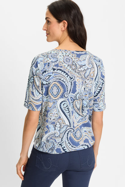 Olsen - Shirt with all-over paisley print