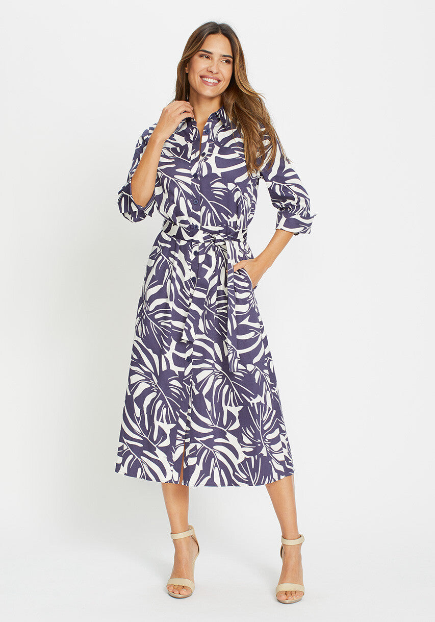 Olsen - 3/4 Sleeve Print Dress