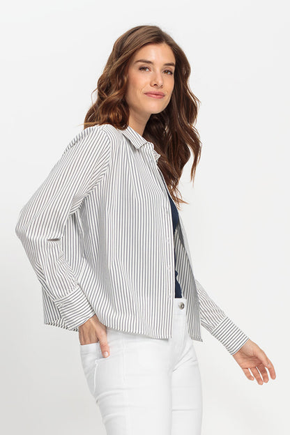 Olsen- Grey and White Shirt