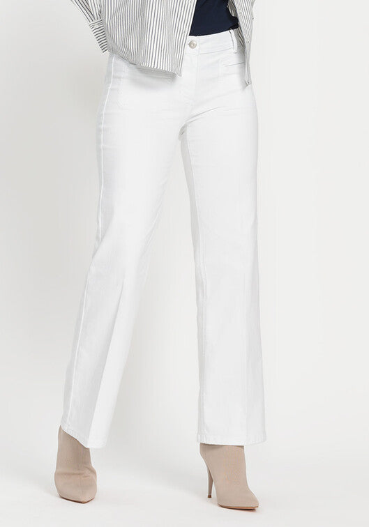 Olsen - Bootleg White Jeans