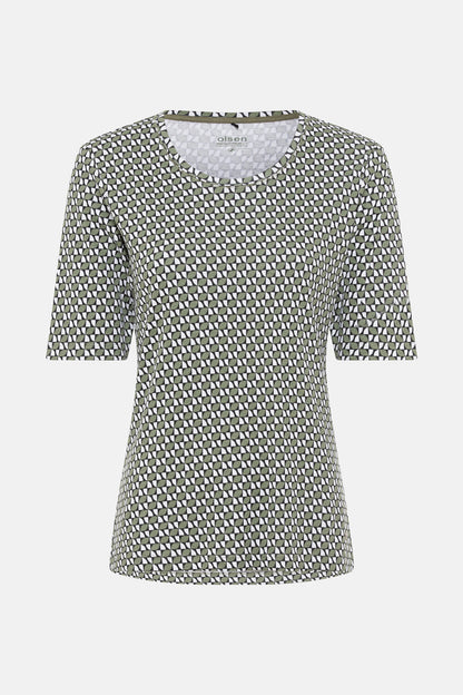 Olsen -  Olive Print T-shirt
