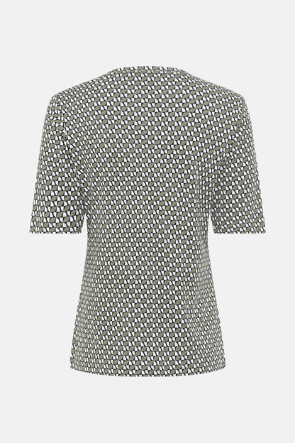 Olsen -  Olive Print T-shirt